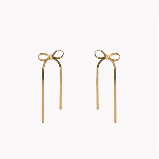 Brinco Laço Comprido | Aço Inoxidável