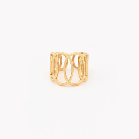 Anel Ajustável Entrelaçado | Aço Inoxidável