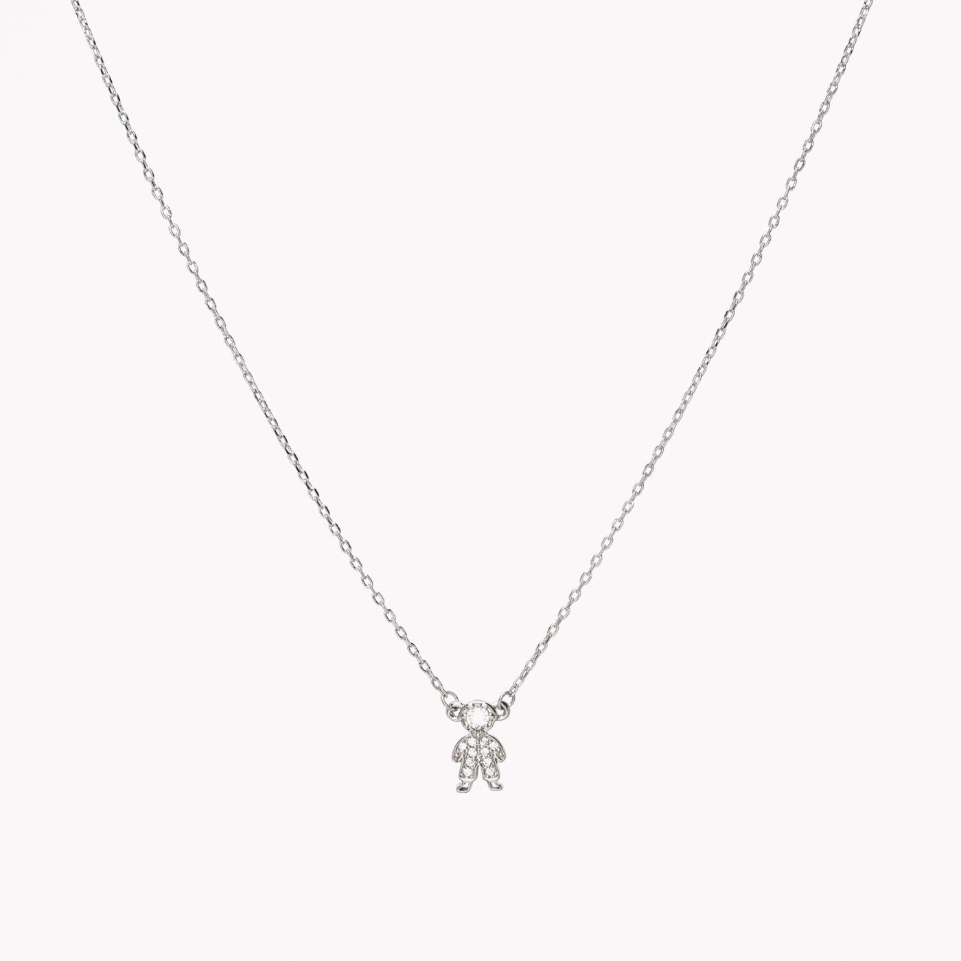 Colar Menino com Zircônias | Prata S925