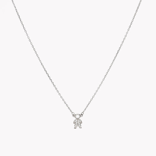 Colar Menino com Zircônias | Prata S925