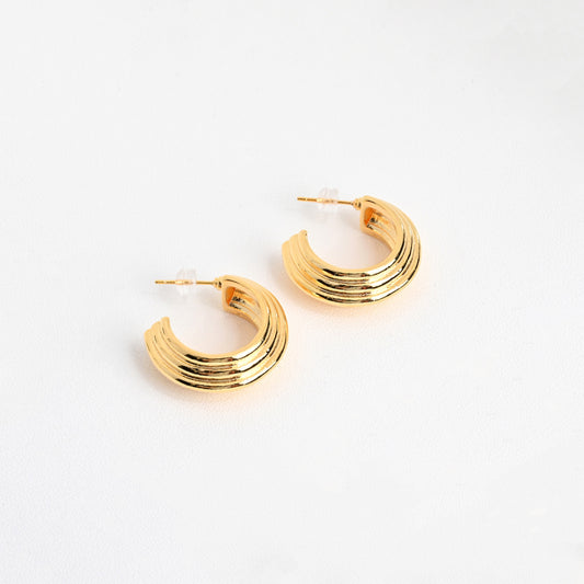 Argolas Grossas com Textura | Semijoia