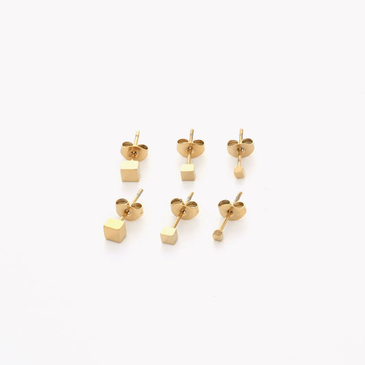 Conjunto Brincos Quadrado | Aço Inoxidável