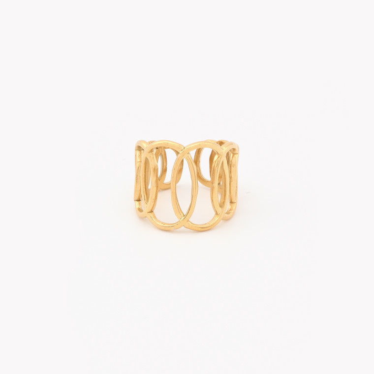 Anel Ajustável Entrelaçado | Aço Inoxidável
